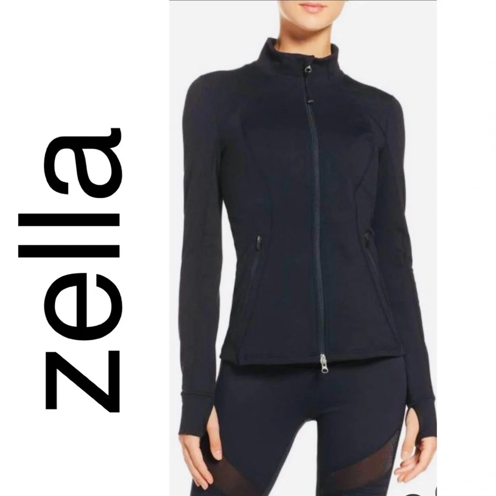 NEW!! ZELLA Black Presence Zip Up Jacket. NWT. SZ:M(8-10). NOW:$40. MRSP: $89. - Picture 1 of 9
